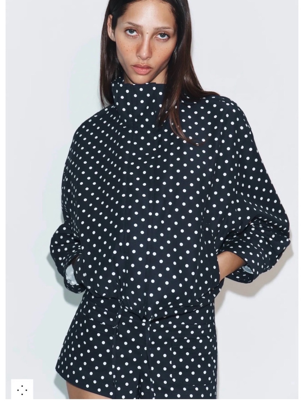 ZARA Puffed Polka Dot Jacket